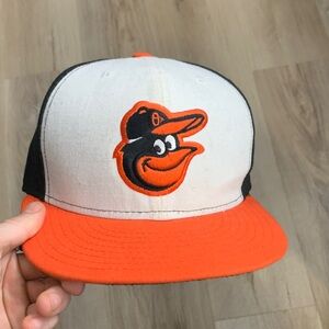 New Era Baltimore Orioles White and Orange Cap